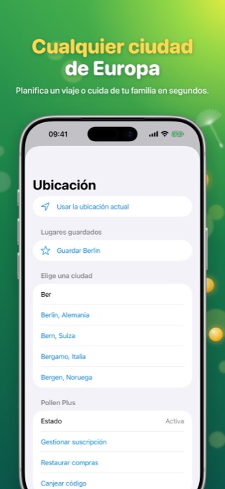 Pollen Radar: search