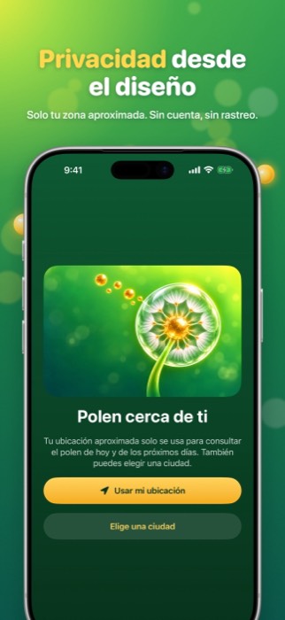 Pollen Radar: privacy