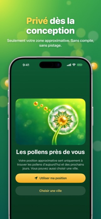 Pollen Radar: privacy
