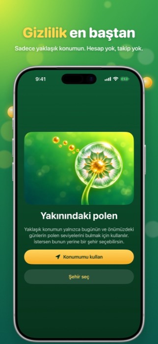 Pollen Radar: privacy